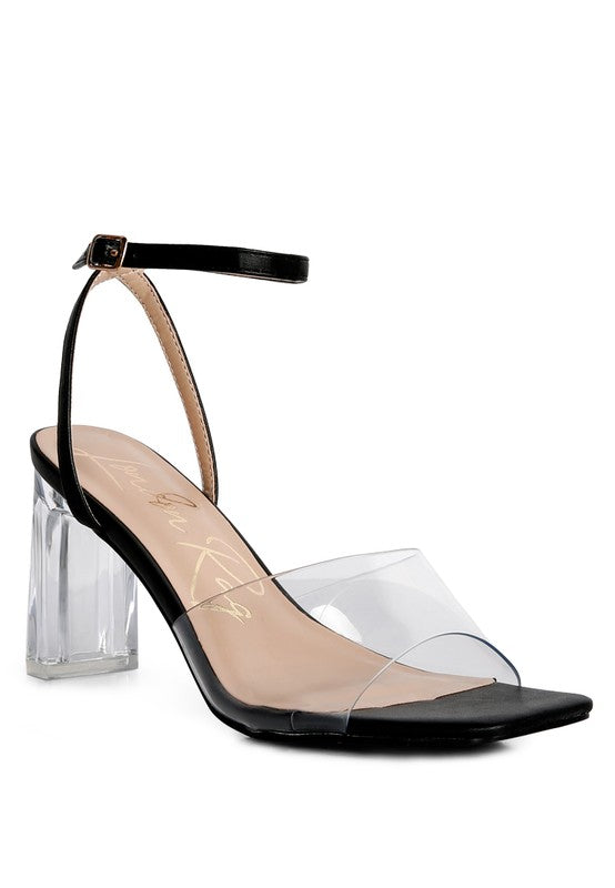 Women's Black Clear Heels