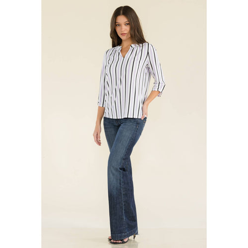 Perseption - FLAT BUTTON FULL PLACKET MANDERINE SHIRT