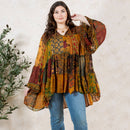 Young Threads - Chic Overdyed Band Collar Jhabla Top (New Color)