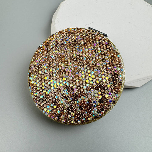 Ole - Circle Rhinestone Folding Makeup Mirror