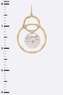 2 Tone Hammered Earrings