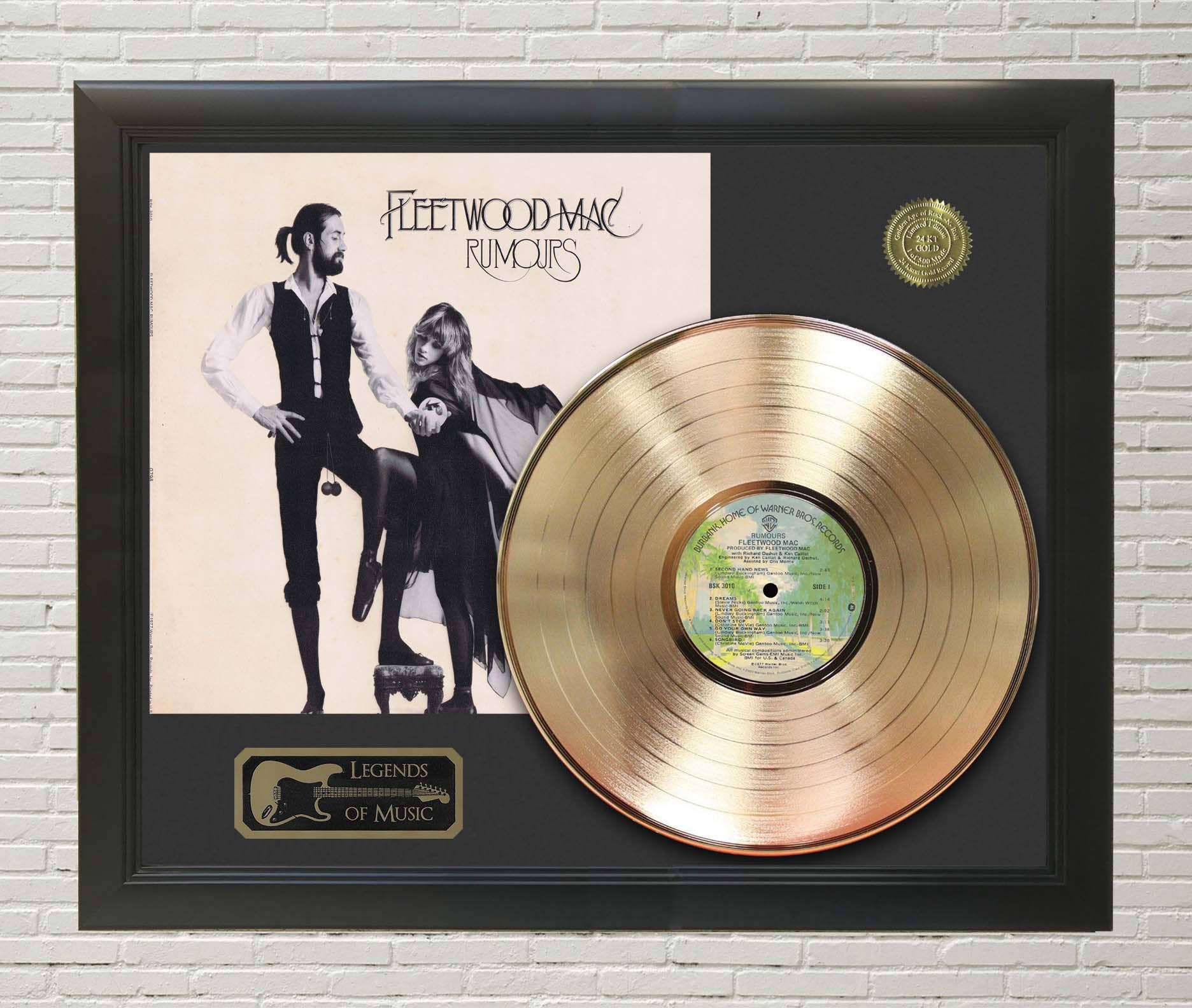 Gold Record Outlet - Fleetwood Mac - Rumours Gold Framed Gold LP Display