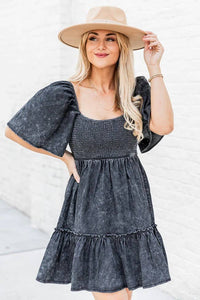 Hope & Sunshine - Denim Short Sleeve Tunic Dress
