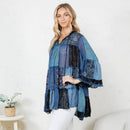 Young Threads - Chic Overdyed Band Collar Jhabla Top (New Color)