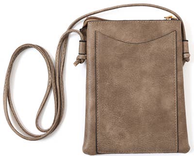 Shine Mark Accessories - Taupe - Horse Laser Cut Crossbody Cellphone Bag