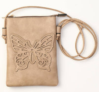 Shine Mark Accessories - Sand - Butterfly Cut Crossbody Bag