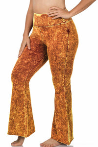 42POPS - ",..._ SI-19553 PLUS SIZE MINERAL WASHED Yoga pants