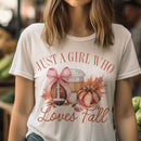 Par.tees by Party On! - Fall Football Tee Just a Girl who Loves Fall Pumpkin Tshirt