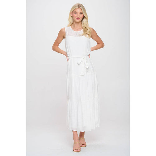 Perseption - SLEEVELESS SELF TIE BOHEMIAN MAXI DRESS