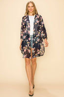 Shopin LA - SP1000GP-0619 -PLUS SIZE FLORAL PRINT KIMONO CARDIGAN