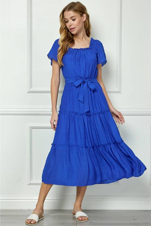 Winslow Collection - RUFFLE TIERED CROPPED MAXI WITH LINING Y9504114