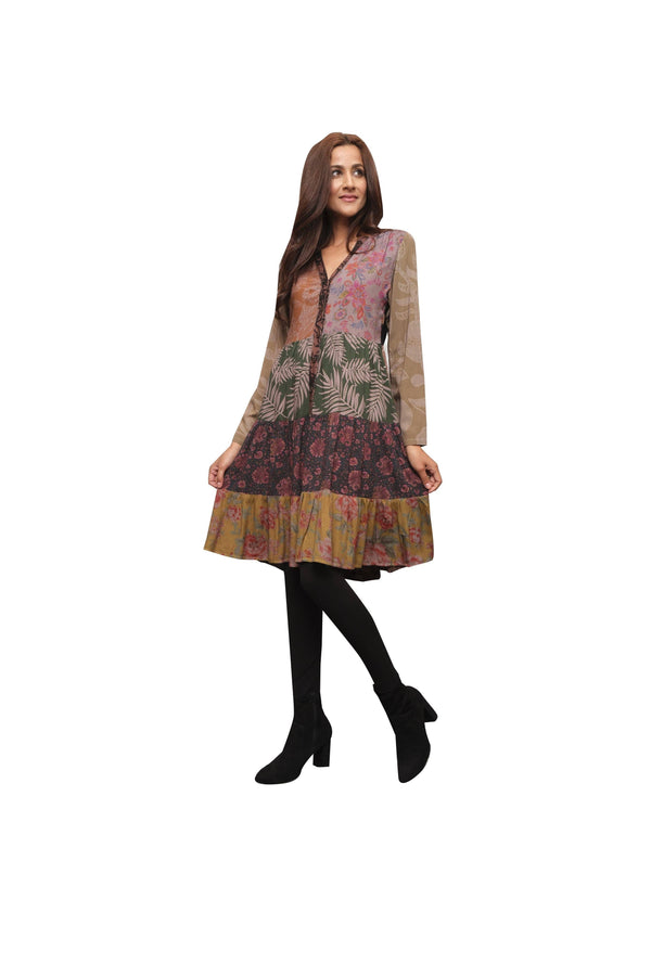 Sacred Threads - Floral Patchwork Dress