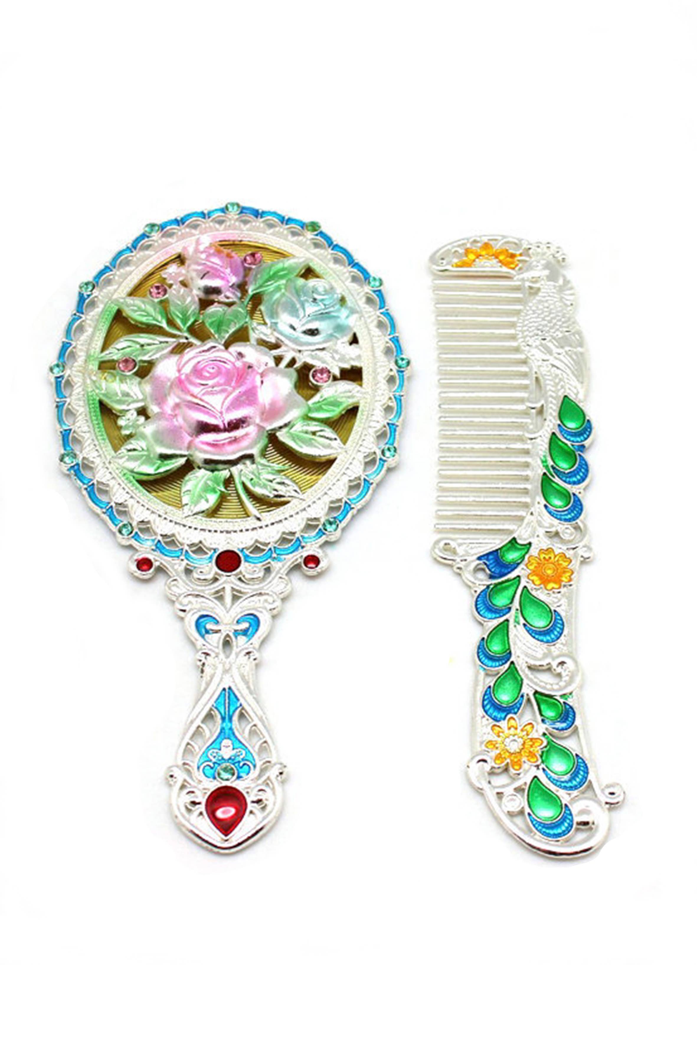Ole - Small Size Rose Alloy Mirror Set