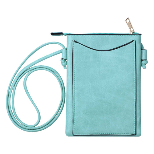 Shine Mark Accessories - Aqua - Laser Cut Crossbody Cellphone Bag - Octopus