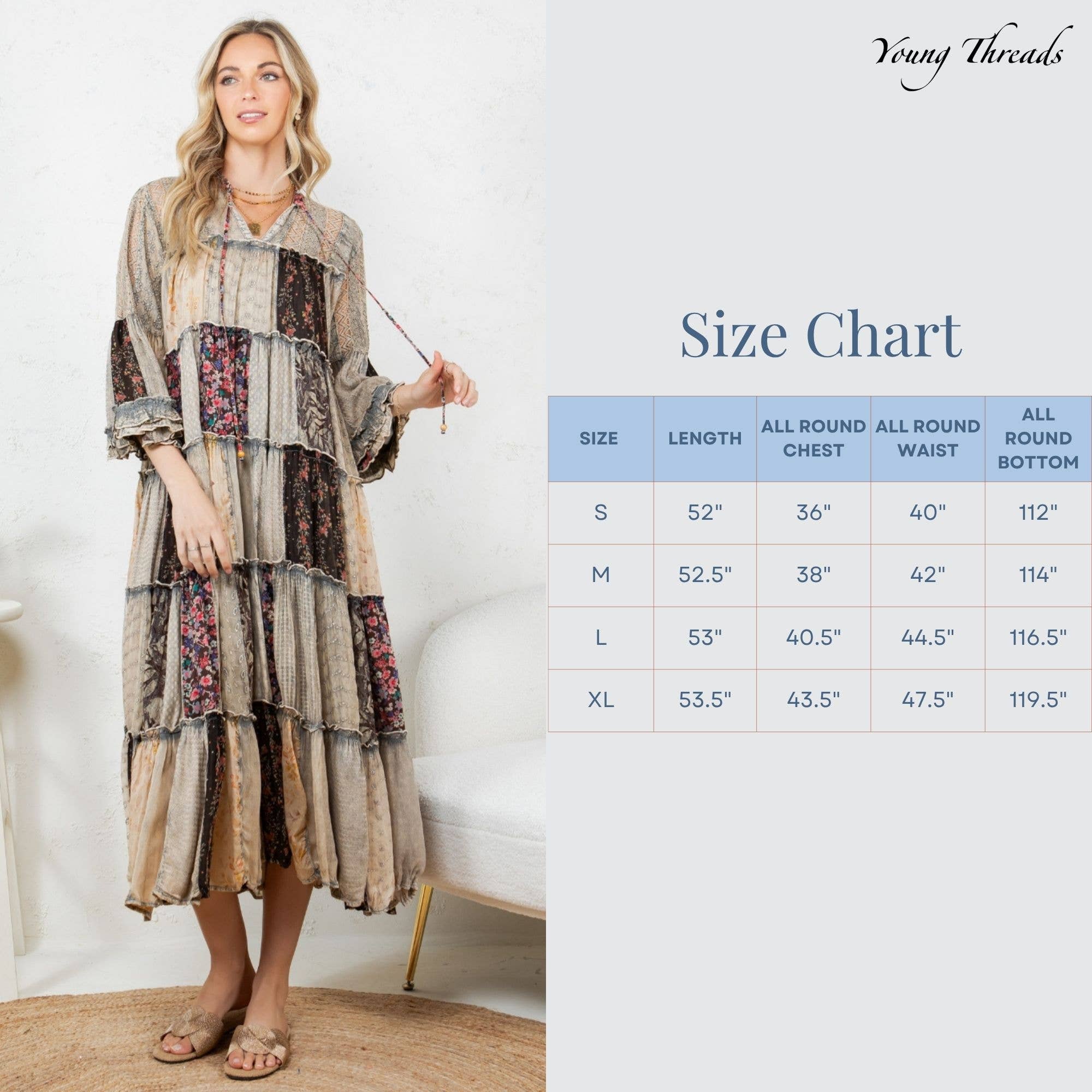 Young Threads - Timeless Long Jhabla Dress - Elegant & Chic (New Color)