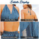 Young Threads - Halter Neck BabyDoll Western Dress Asymmetrical Patch Bottom