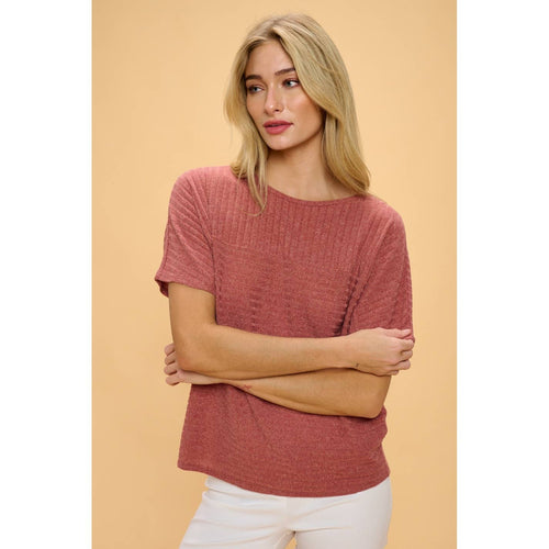 Perseption - VERTICAL YOKE CUFF DOLMAN KNIT SWEATER