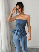 Hope & Sunshine - Solid Color Strapless Tube Top