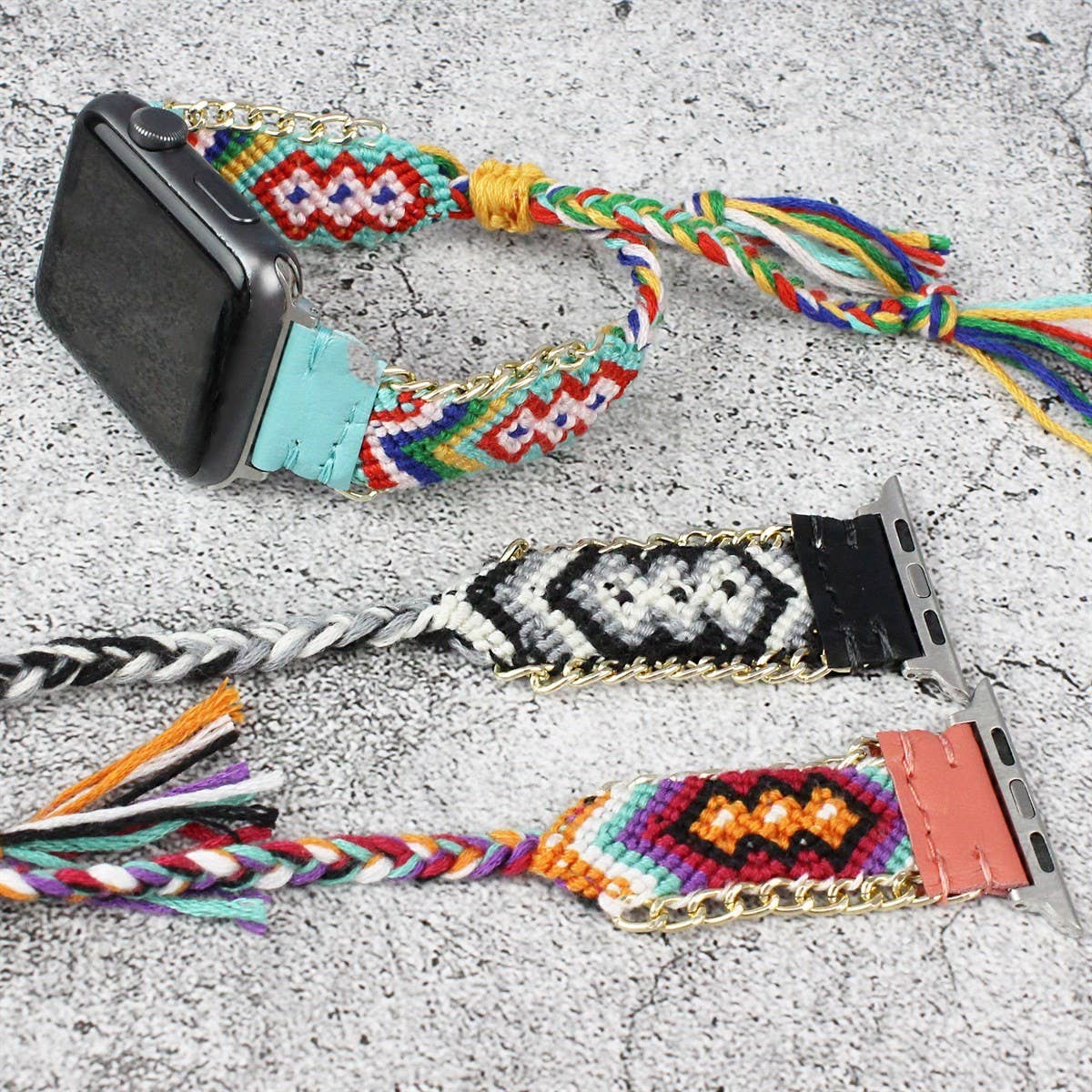 ShopTrendsNow - Boho-Chic Tribal Braided Replacement Band for Apple Watch