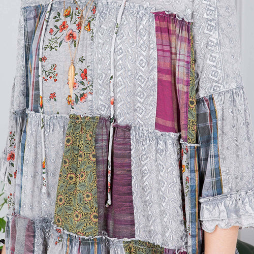 Young Threads - Artistic Fusion: Overdyed Jhabla Top With  Rayon Embroidery