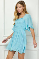 Winslow Collection - SWEET SQUARE NECK FLUTTER DRESS
