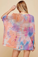 Shopin LA - SPT5118  WOMEN TIE DYE OVERSIZED MESH FISHNET TOP