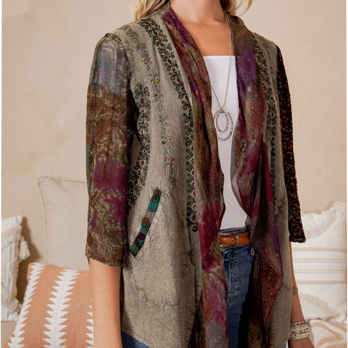 Young Threads - Bohemian Elegance: Stonewashed Rayon Kimono