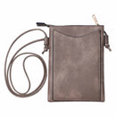 Shine Mark Accessories - Taupe - Cross laser cut crossbody cellphone bag