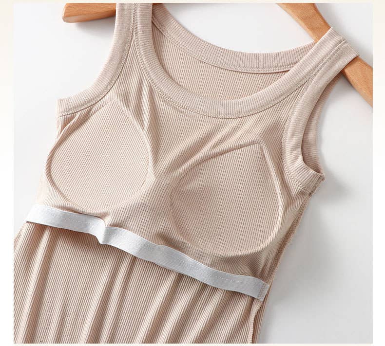 Hope & Sunshine - Ribbed Modal Padded Camisole Tank Top