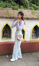 Earth Divas - Hemp, Cotton Shoulder Crossbody Bag Front Flap