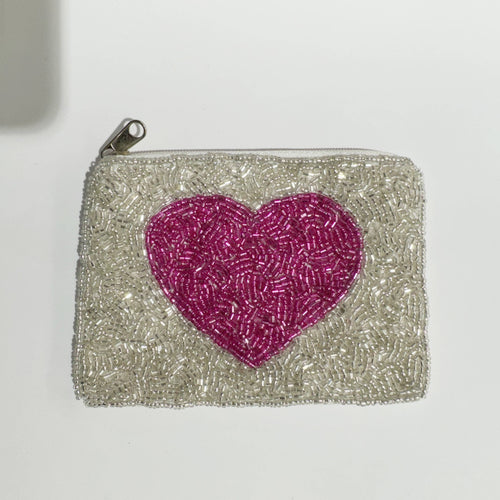 Ole - Heart Beaded Mani Coin Purse
