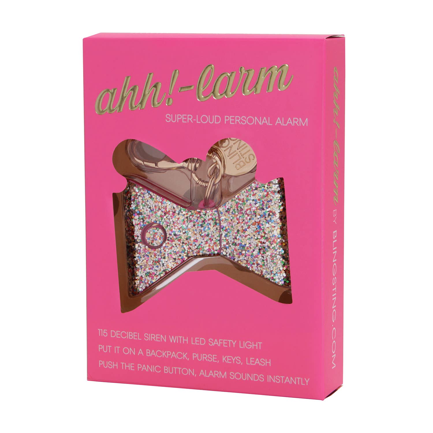 BLINGSTING - Safety Alarm | Confetti Glitter Bow