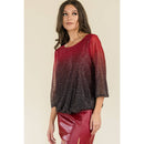 Perseption - ILLUSIONS GLITTER MESH MINI BOAT NECK BLOUSE