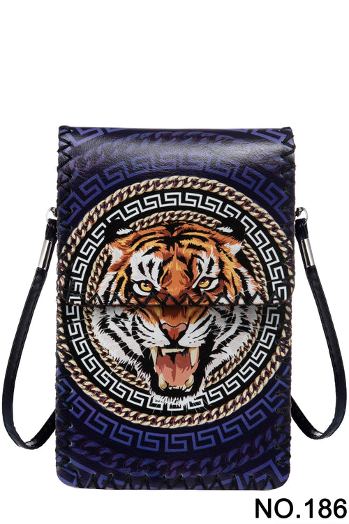Ole - Tiger Head Printed Crossbody HB0580 - NO.186BL