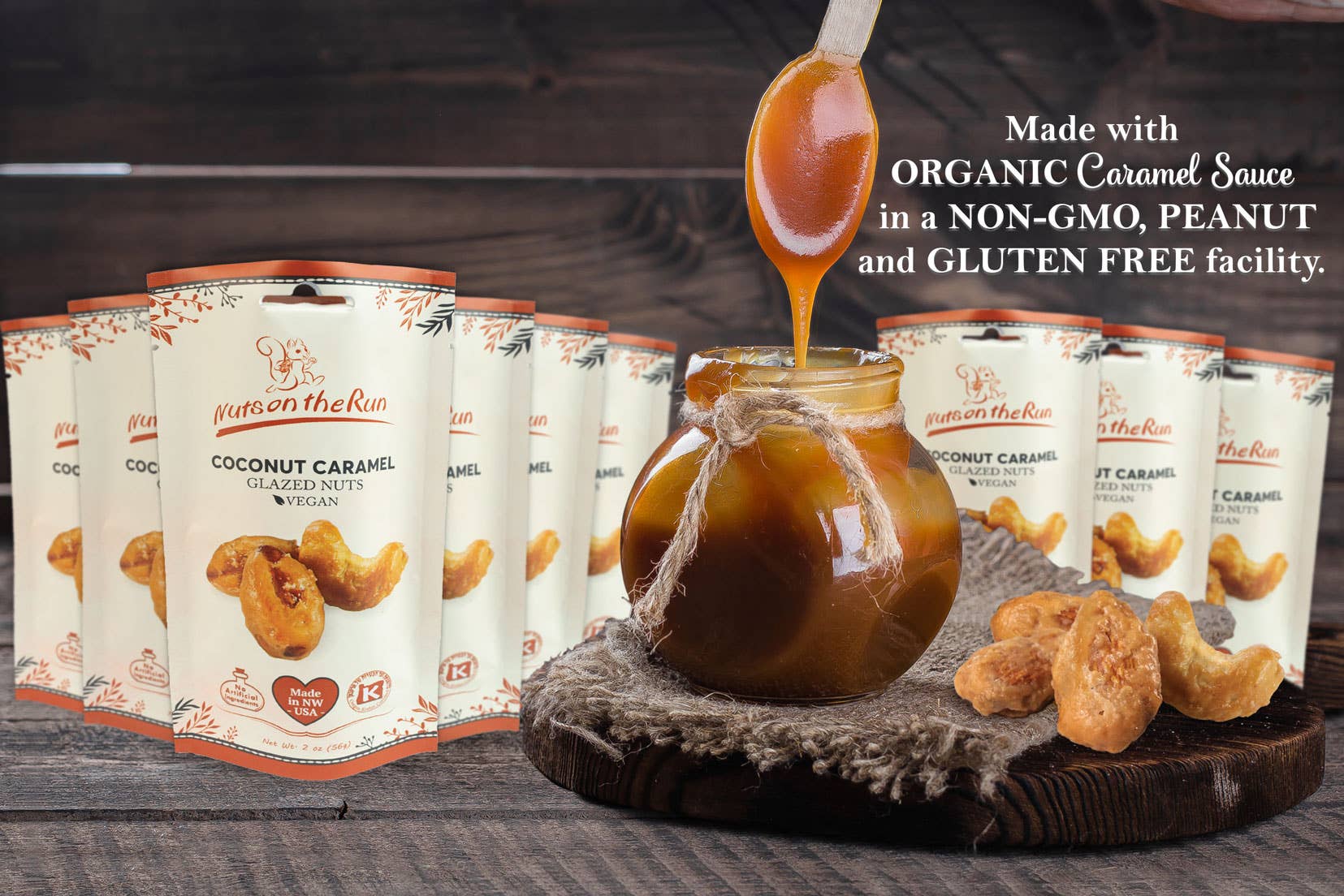 Nuts On The Run - Coconut Caramel Glazed Nuts
