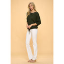 Perseption - ELBOW SLEEVE GROMMET NECK TUNNEL HEM DOLMAN SWEATERS