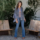 Young Threads - Printed Rayon Kimono Shrug with Embroidery (New Color)