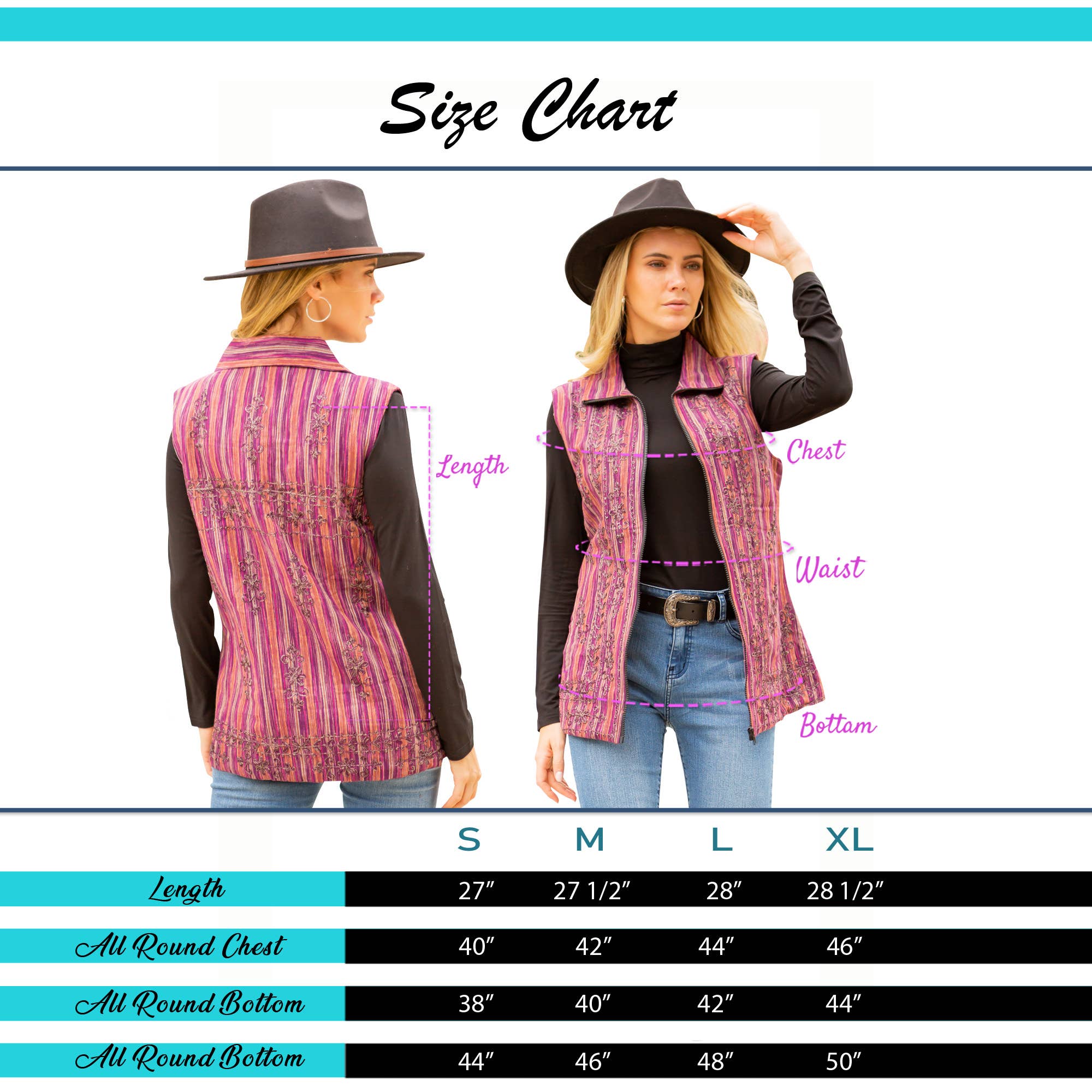 Young Threads - Women Khadi Linen Zipper Vest Embroidery With Quilted Lining