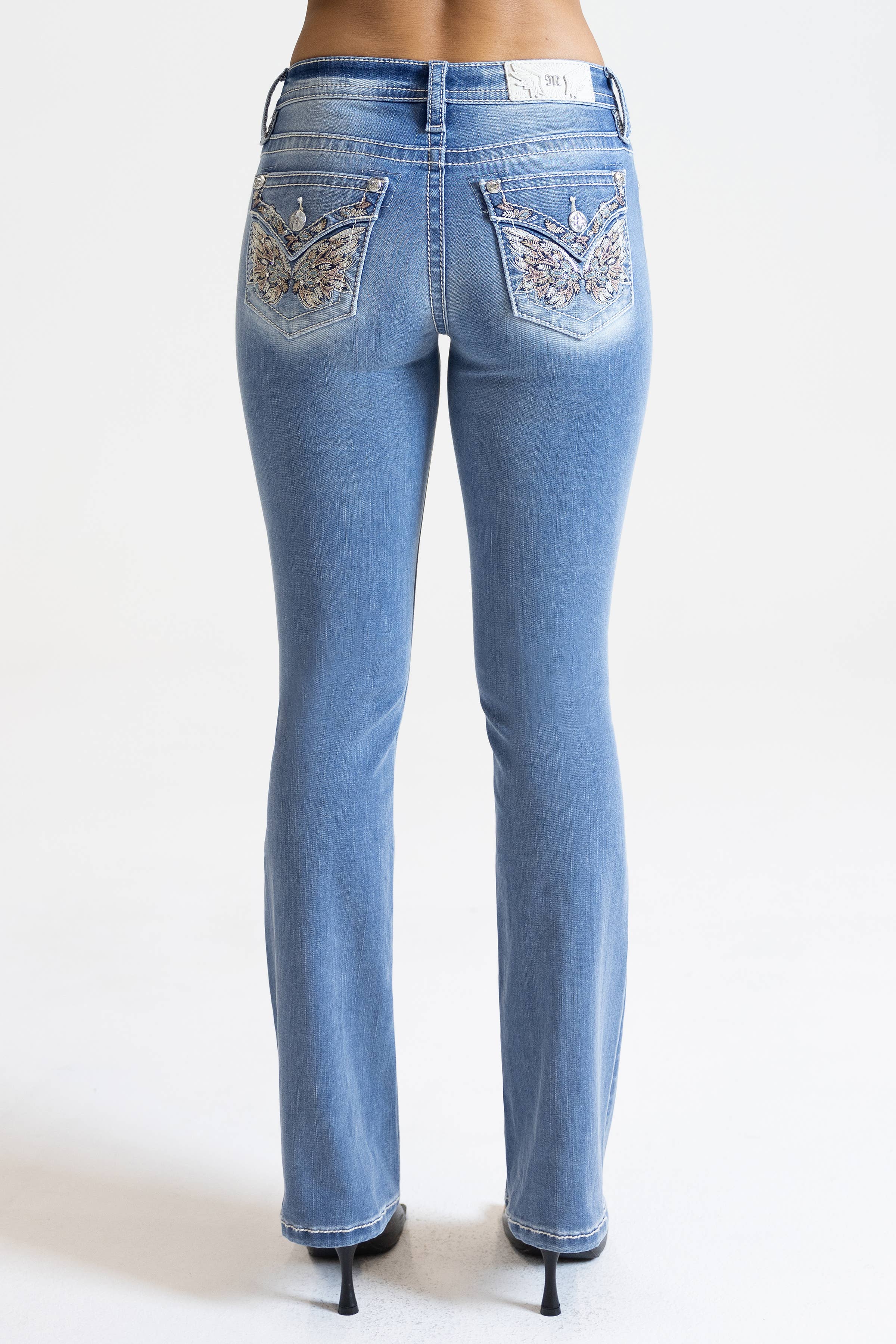 Miss Me - M3080B68S- 30" mid rise bootcut jeans