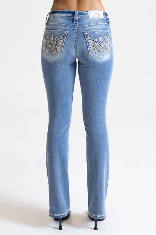 Miss Me - M3080B68S- 30" mid rise bootcut jeans