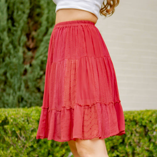Young Threads - Western Women Mini Skirt - Multi Jacquard Fabrics (Copy)