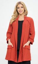 Focus Fashion - 3/4 Sleeve Long Cardigan - BW104