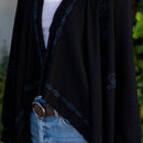 Young Threads - Artisan Plush Knit Kimono Shrug with Handcrafted Embroidery