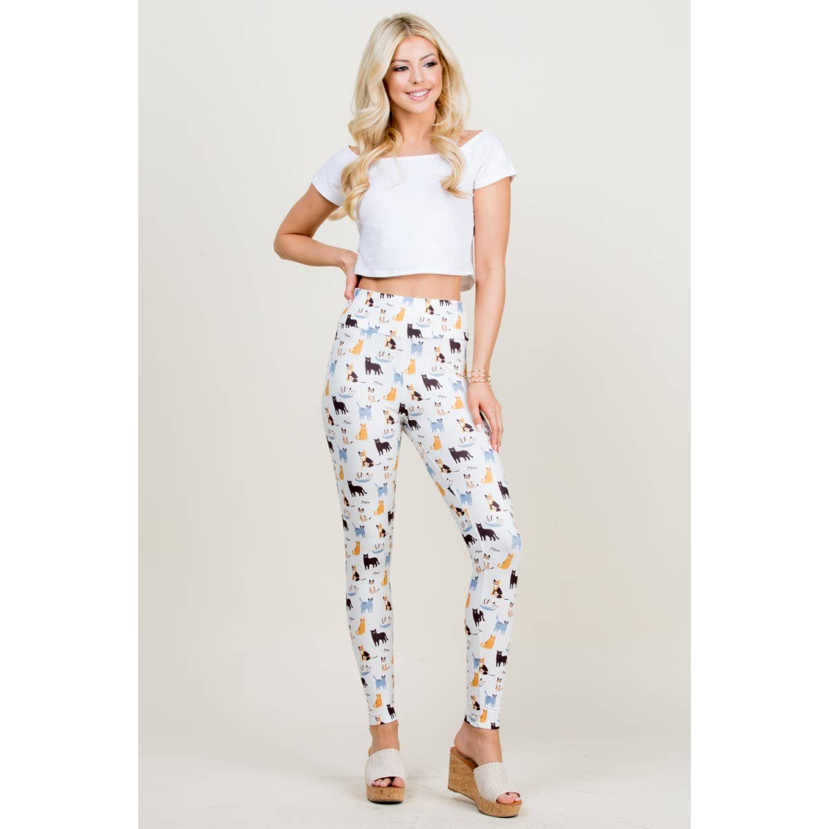 LA Soul - Colorful Cat Print Legging