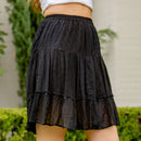 Young Threads - Western Women Mini Skirt - Multi Jacquard Pink Fabrics