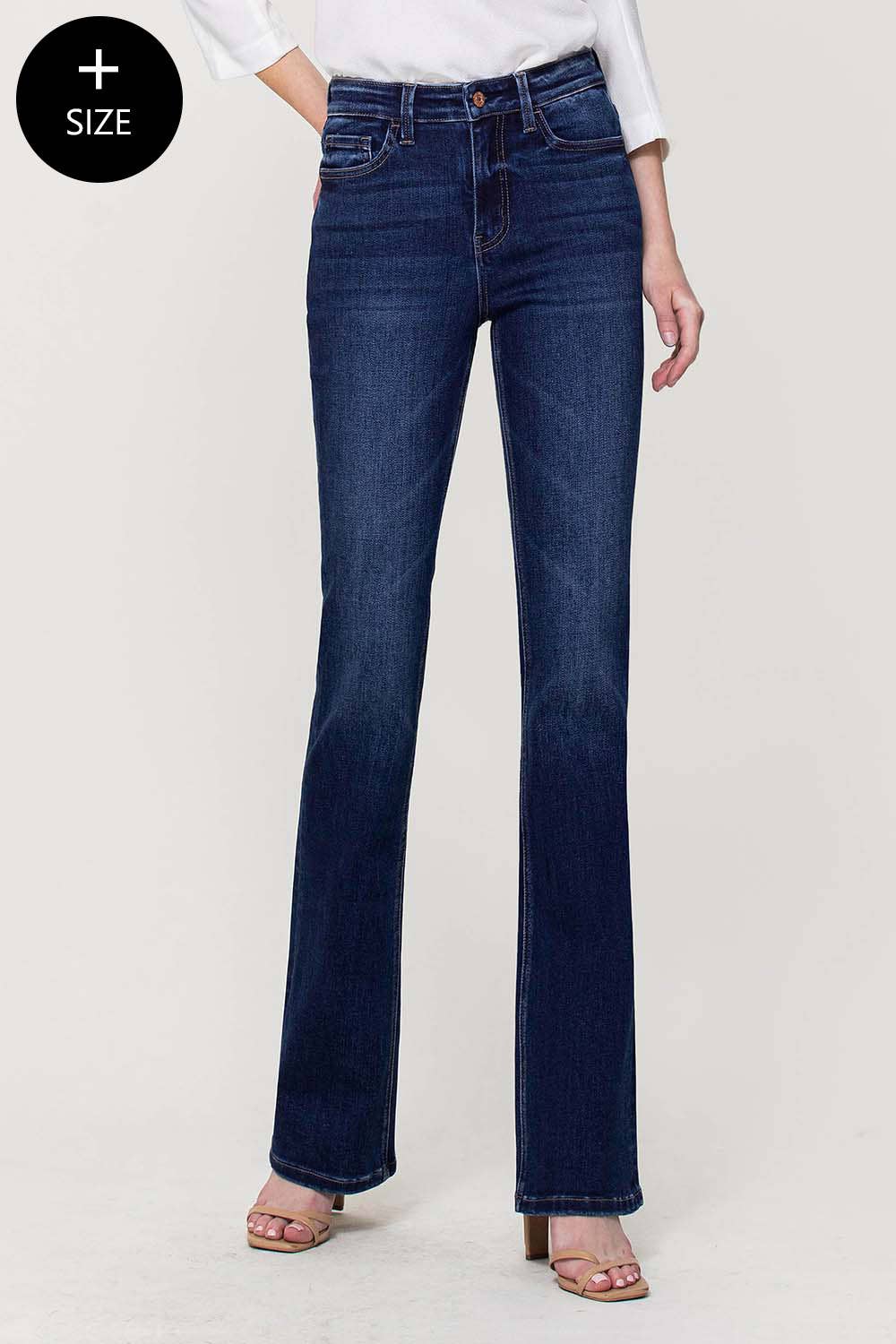 VERVET by FLYING MONKEY - PLUS SIZE HIGH RISE BOOTCUT JEANS T5351-P