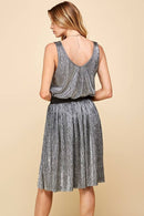 Shopin LA - SPT5228 - WOMEN METALLIC SHIMMER V NECK SLEEVELESS TOP