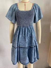 Hope & Sunshine - Denim Short Sleeve Tunic Dress