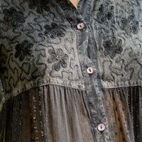 Young Threads - Women’s Mexican Embroidery Blouse - Gathered Waist Shirt