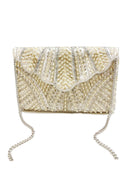 Ole - Scallop Embellished Clutch LAC-SS-463